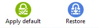 Apply default and restore