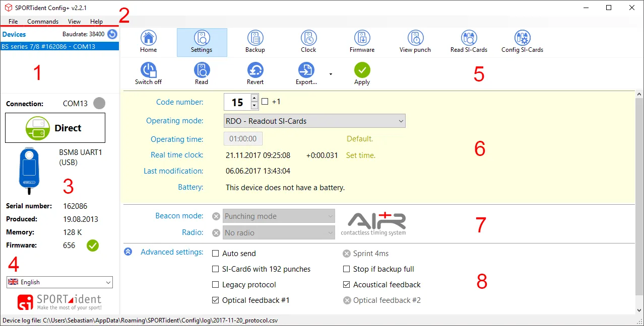 Settings overview